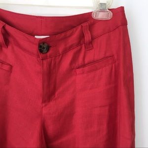 CAbi Linen Red Size 2 Pants